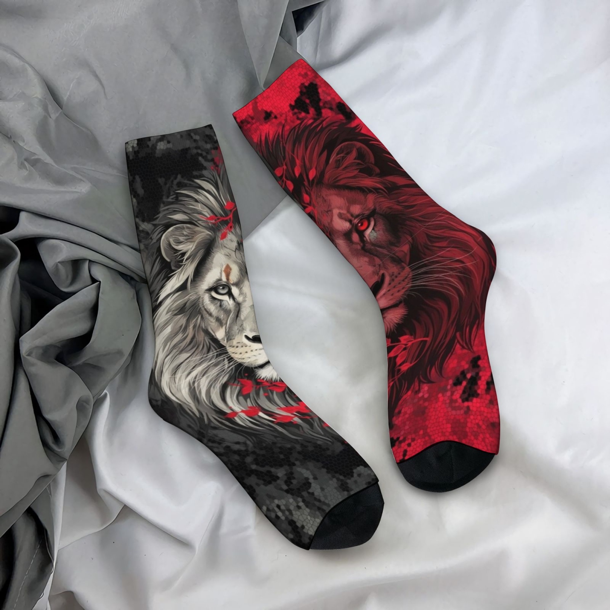 Outdoor Sport Hose - Art Lion Retro Fashion Men's Socks