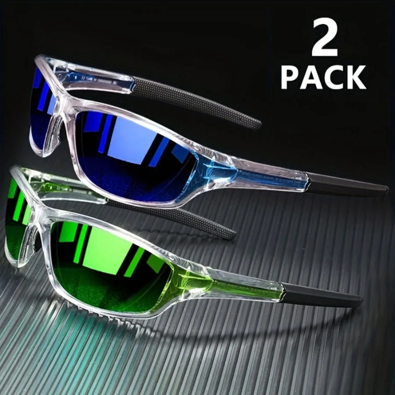 Outdoor Sport Gear - 1/2PCS Sports Sunglasses for Men Lightweight