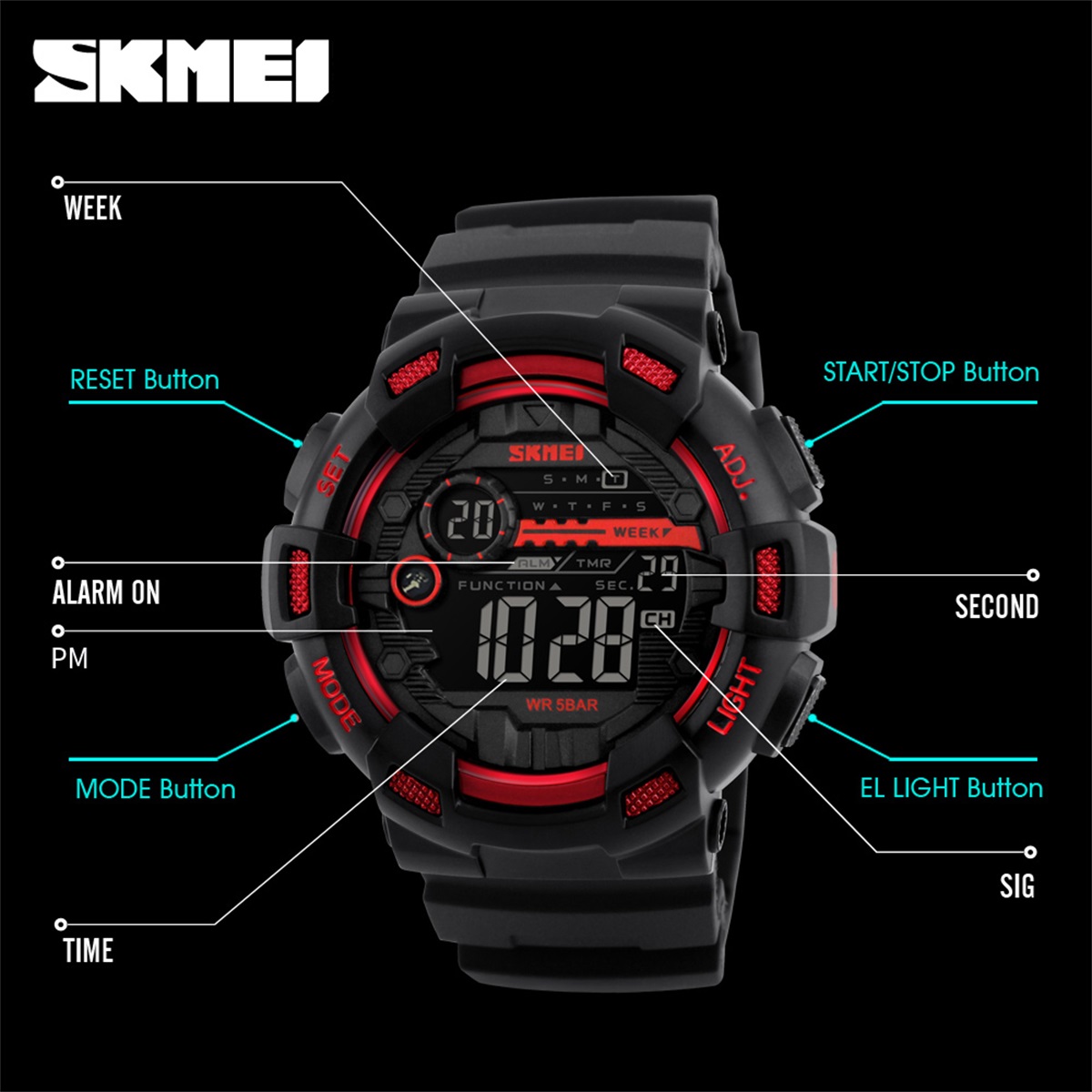 SKMEI Sports Outdoor Chrono Di - огляд і ціна Outdoor Sports List