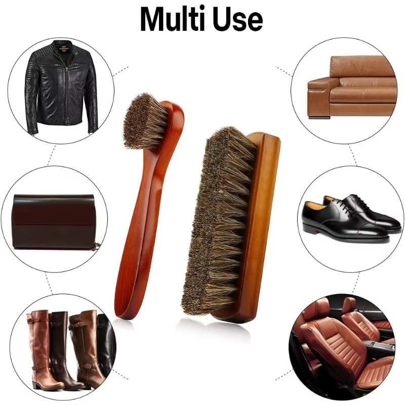 2-piece Leather Care Brush Set - огляд і ціна Brushing Boot Horse
