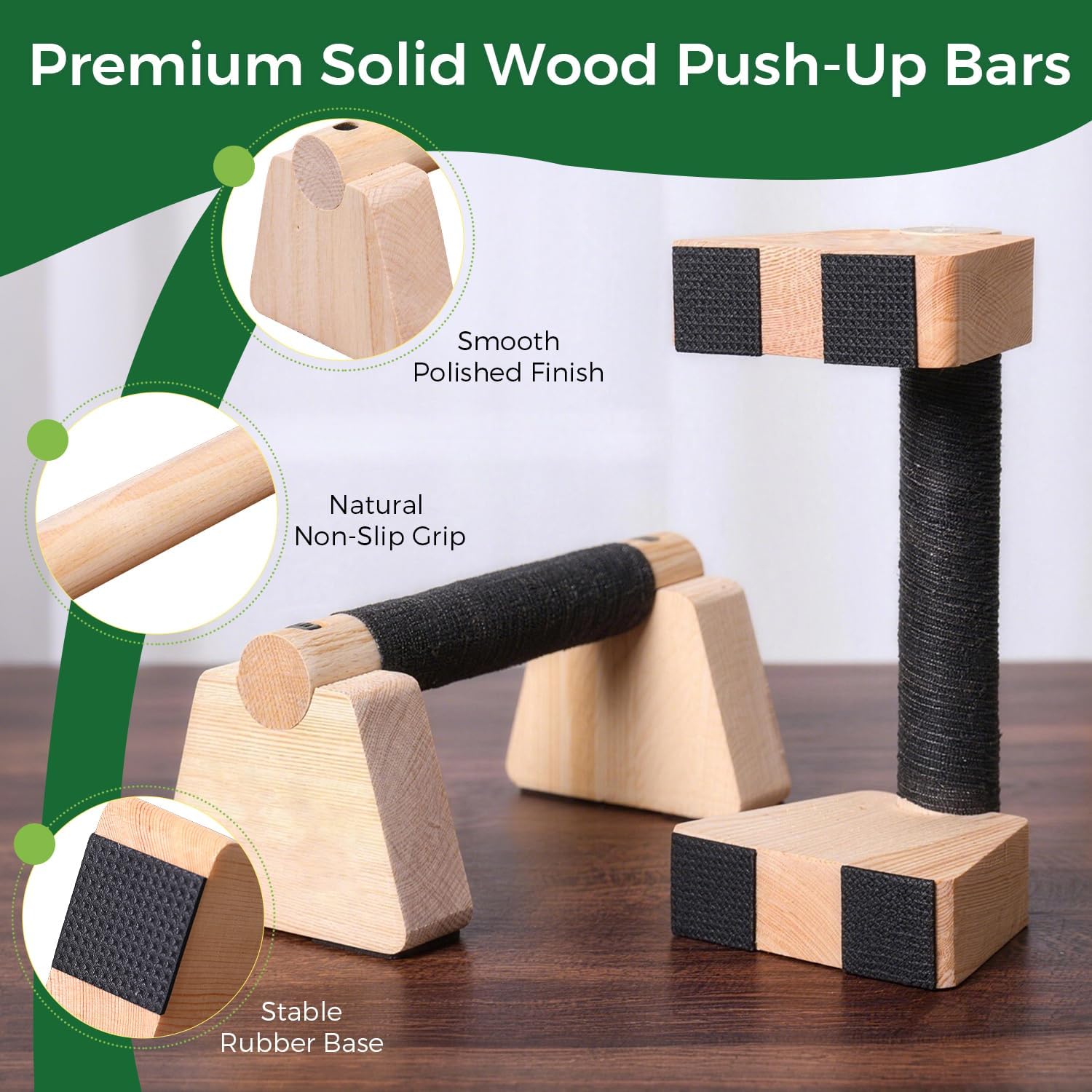 Wooden Push Up Bars, Handstand - огляд і ціна Outdoor Sport Bar